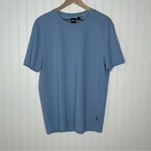 HUGO BOSS Men's Light Blue Textured Knit T-Shirt Size XL